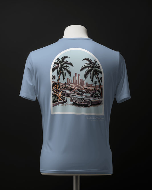 Fourlovers Window T-shirt Light Blue - FourLovers