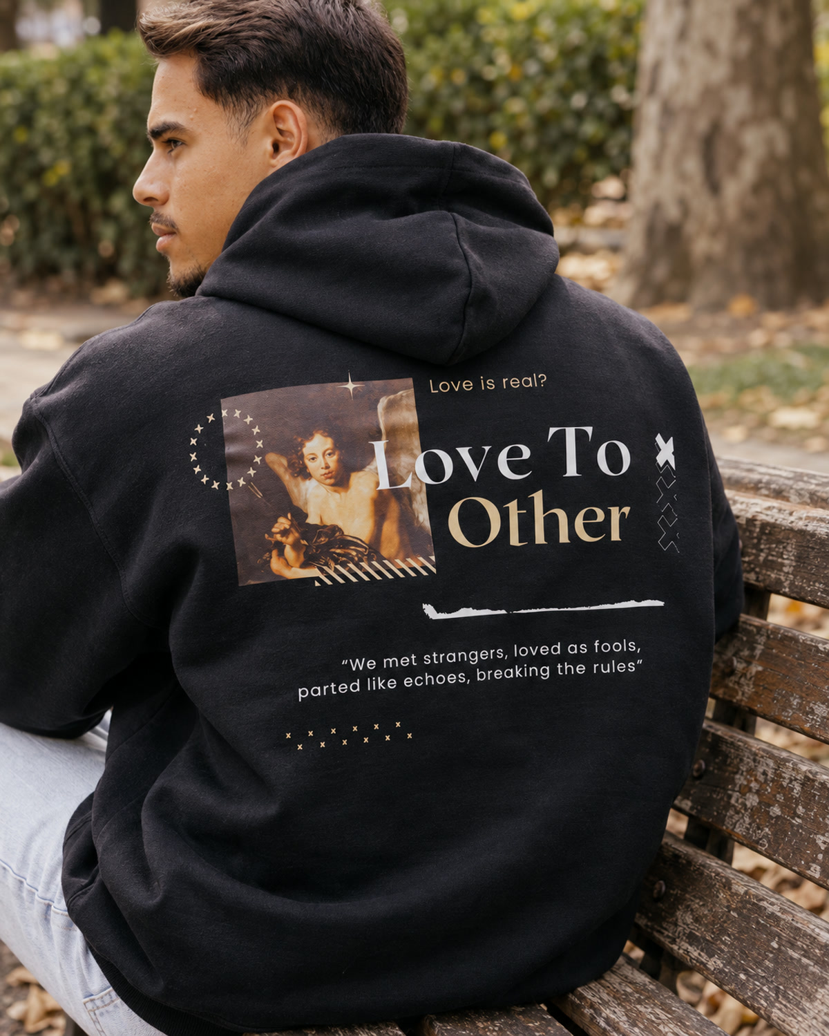 Love to Other hoodie editorial detail